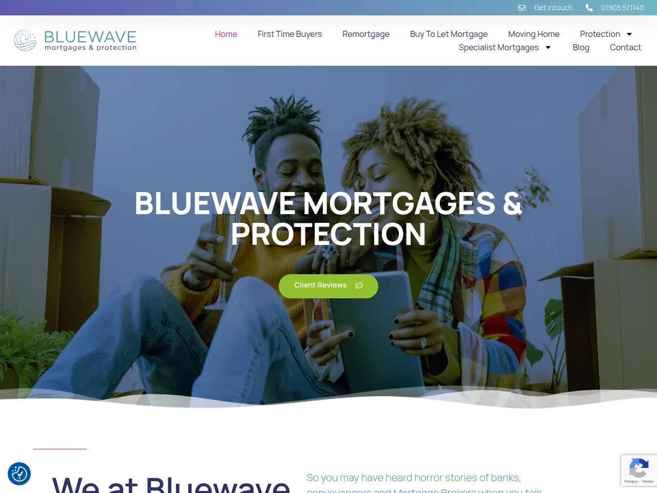 Bluewave Mortgages & Protection website preview