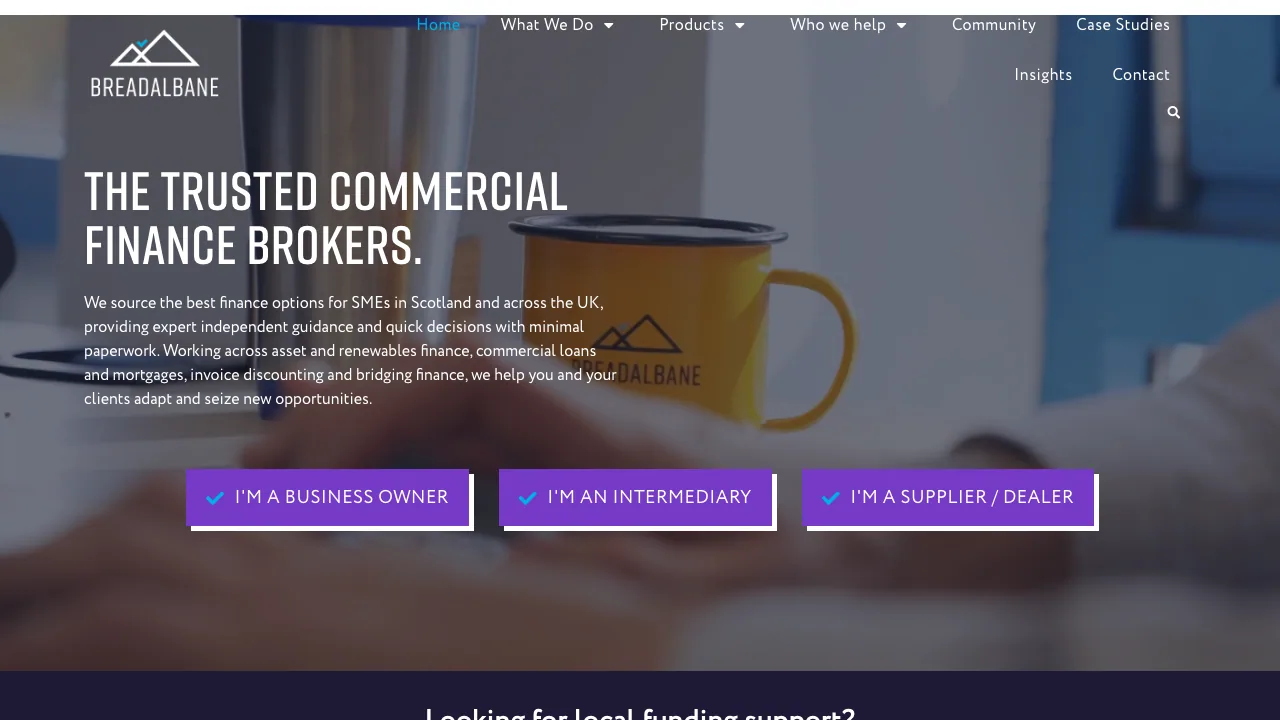 Breadalbane Finance website preview