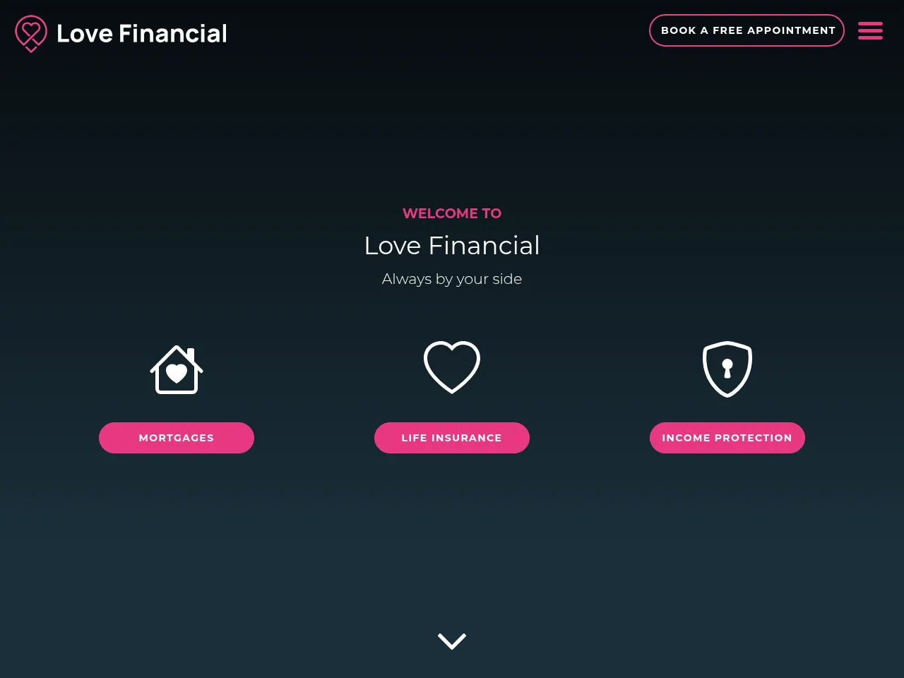 Love Financial website preview