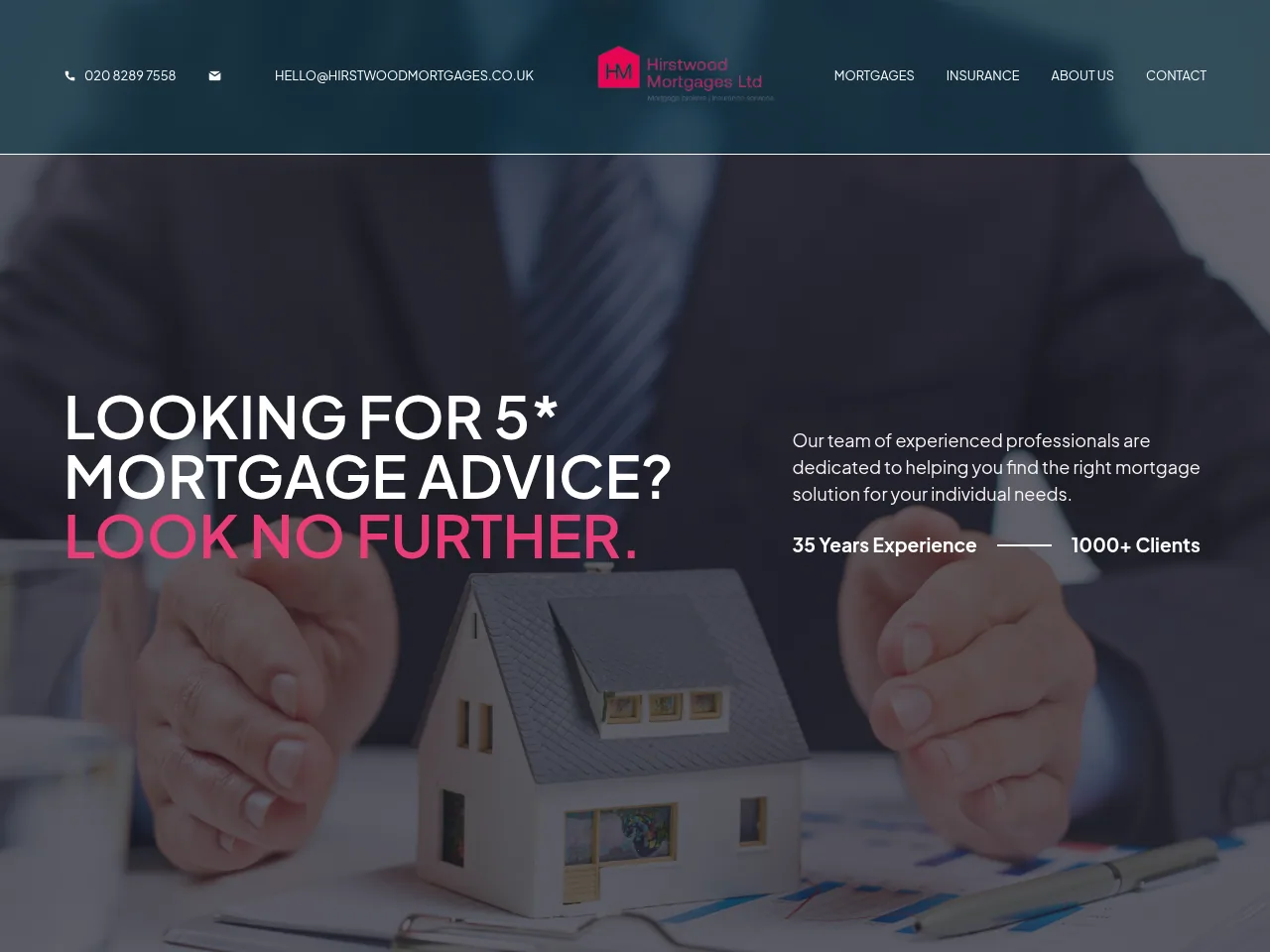 Hirstwood Mortgages website preview