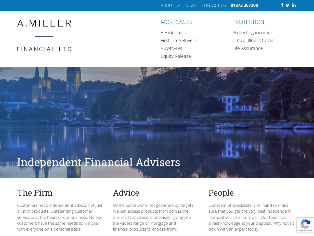 A. Miller Financial Ltd website preview