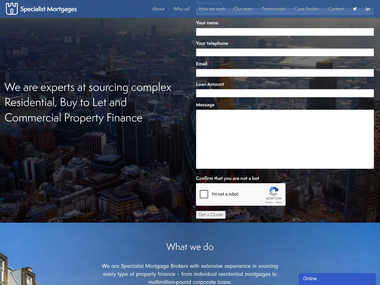 Specialist Mortgages website preview