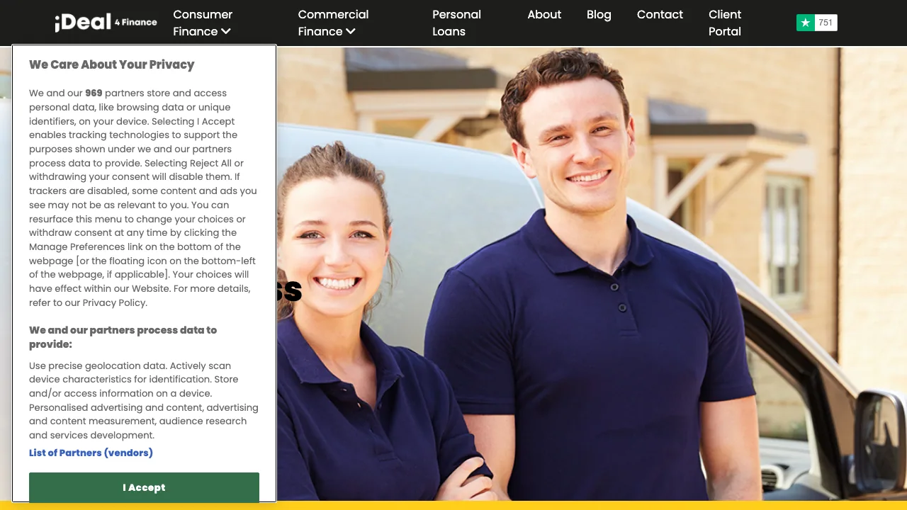 Ideal4Finance website preview