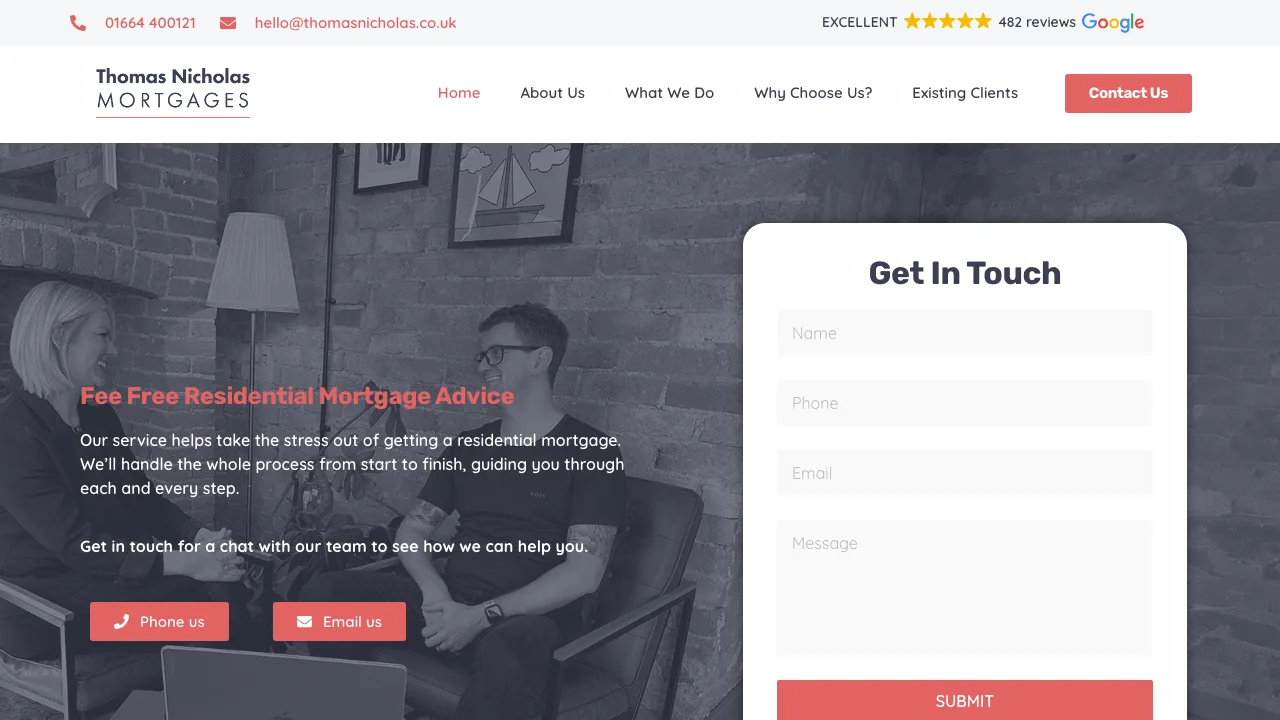 Thomas Nicholas Mortgages website preview