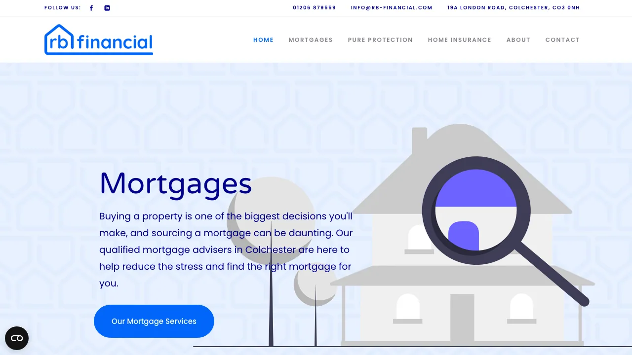 RB Financial Advisers Ltd website preview