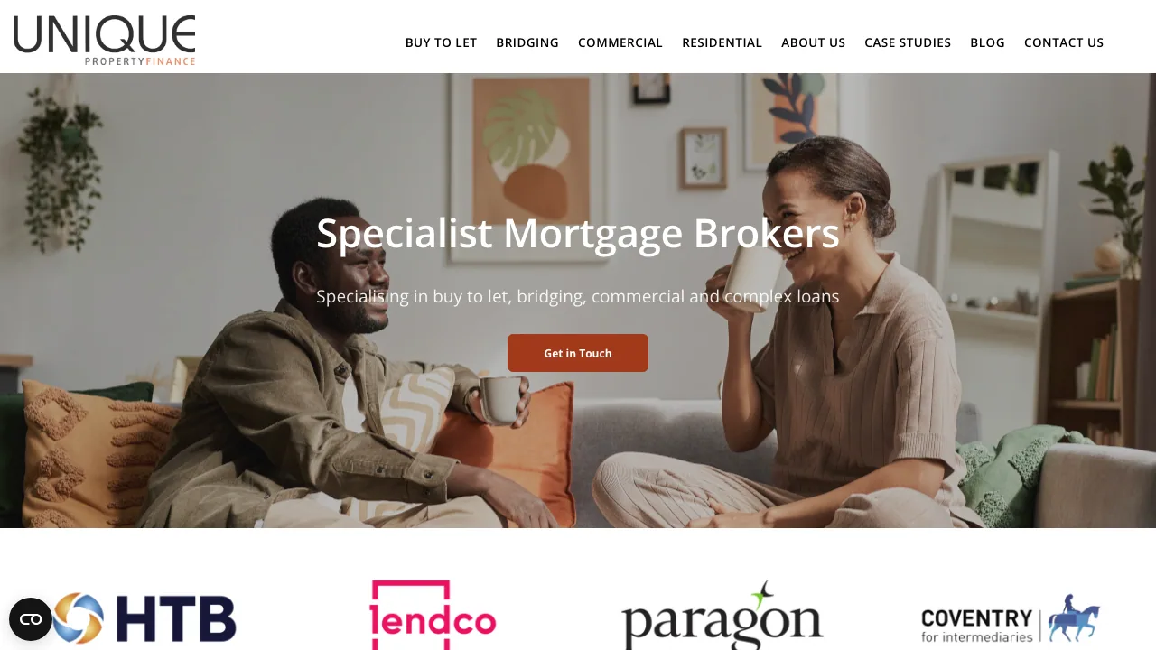 Unique Property Finance website preview