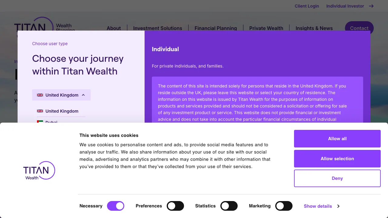 Titan Wealth Planning Ltd website preview
