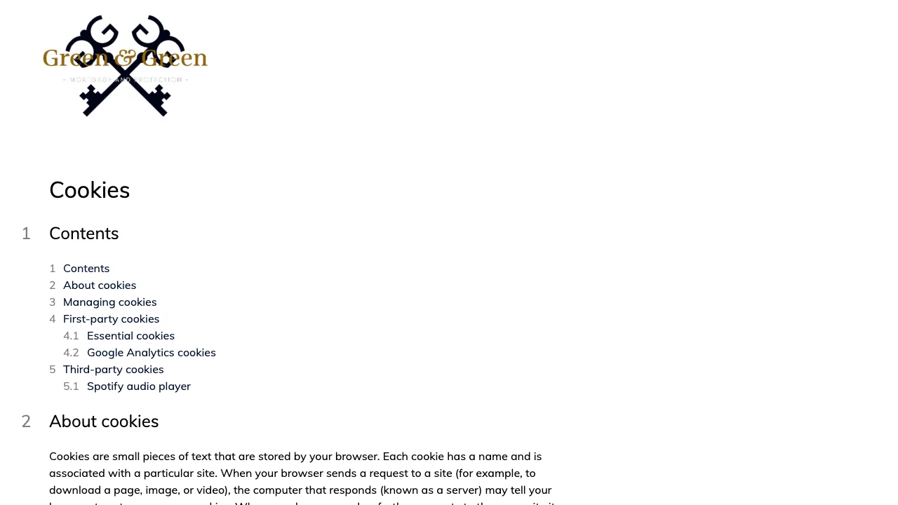 Green & Green Mortgages Warrington website preview