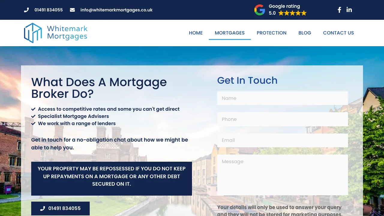 Whitemark Mortgages website preview