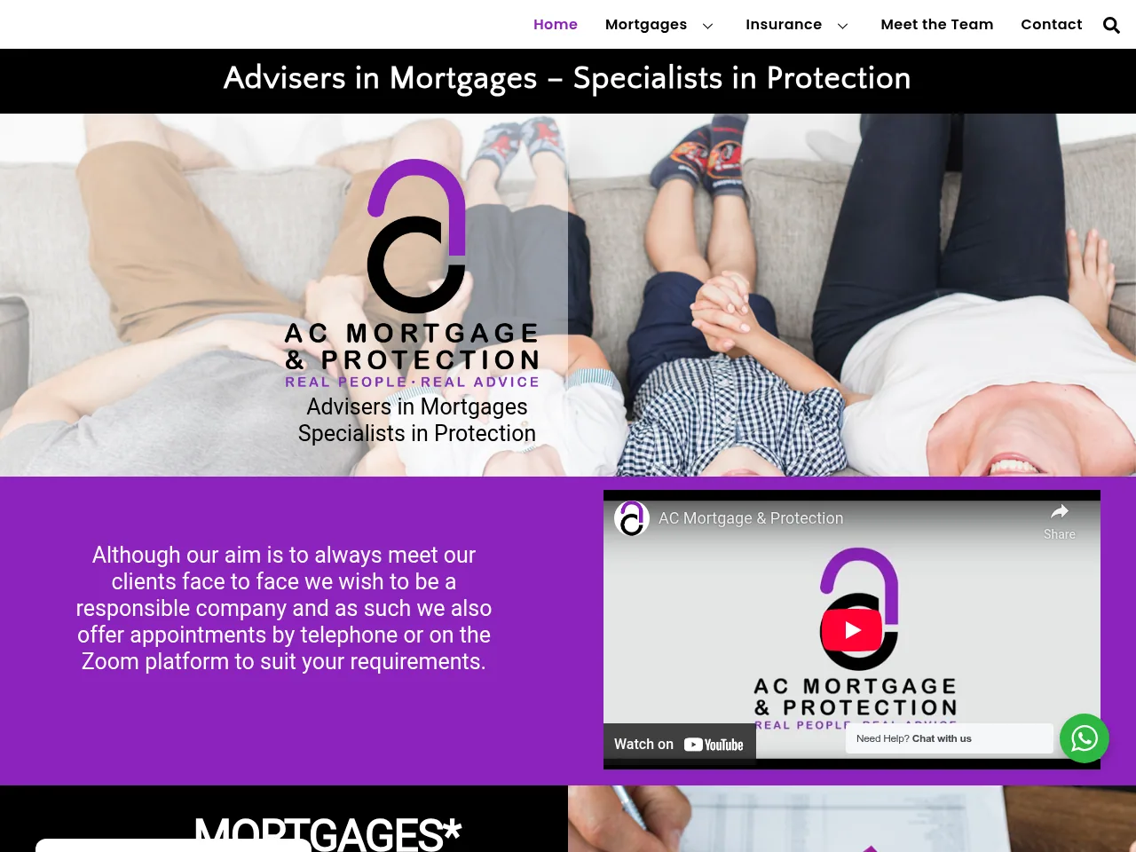 A C Mortgage & Protection website preview