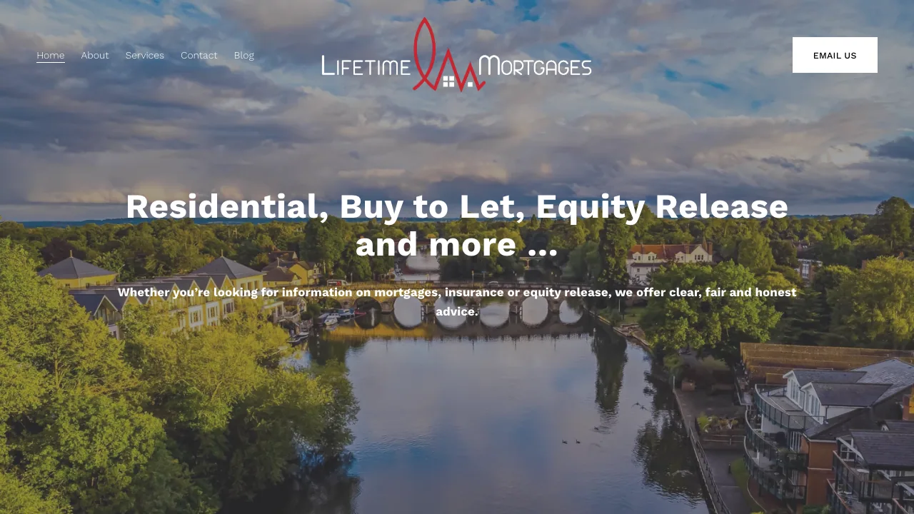 Lifetime Mortgages website preview