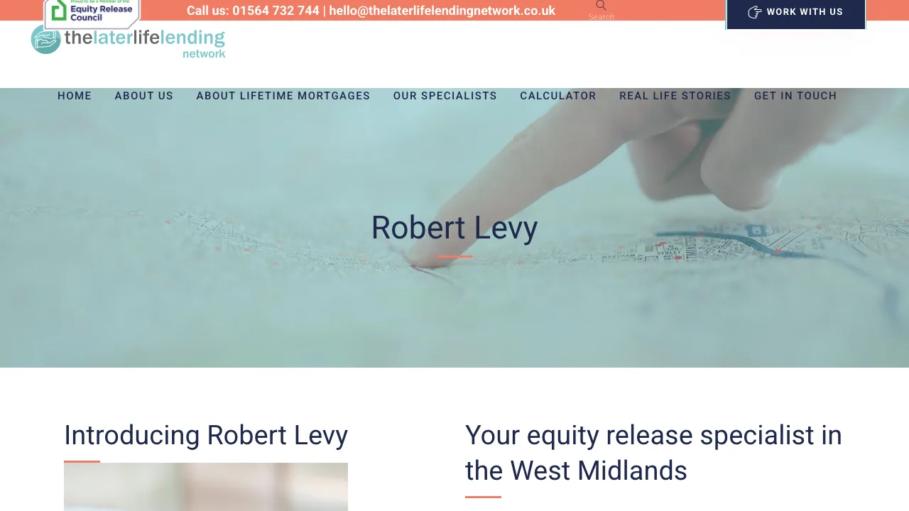 Equity Release Malvern website preview
