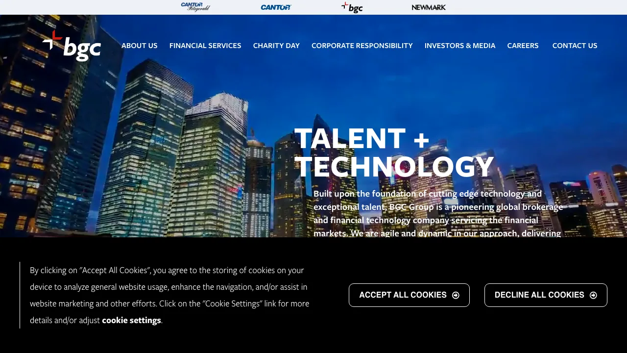 BGC Brokers L.P. website preview