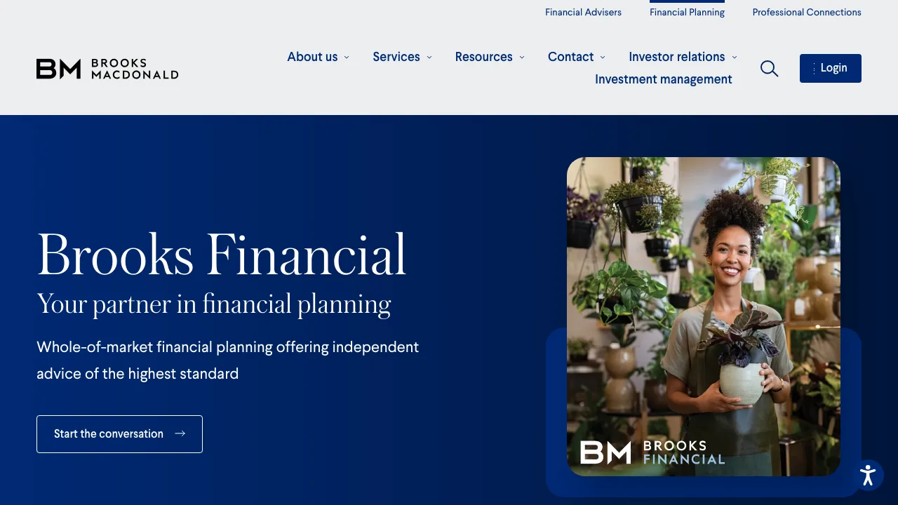 Brooks Financial (formerly Lucas Fettes) website preview