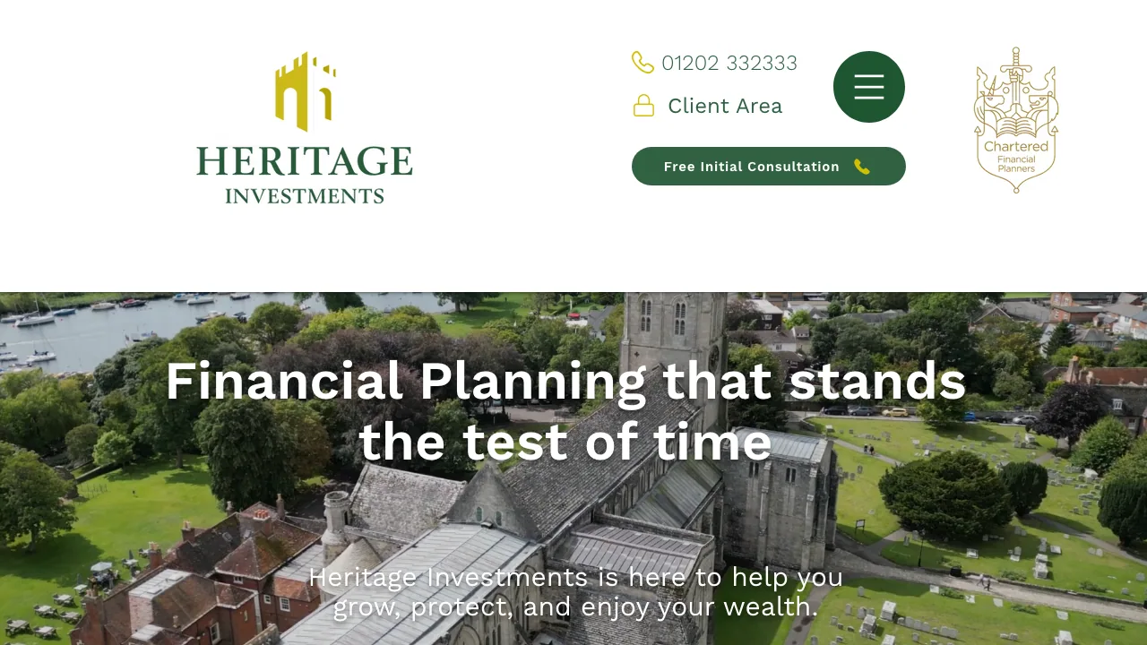 Heritage Investments website preview