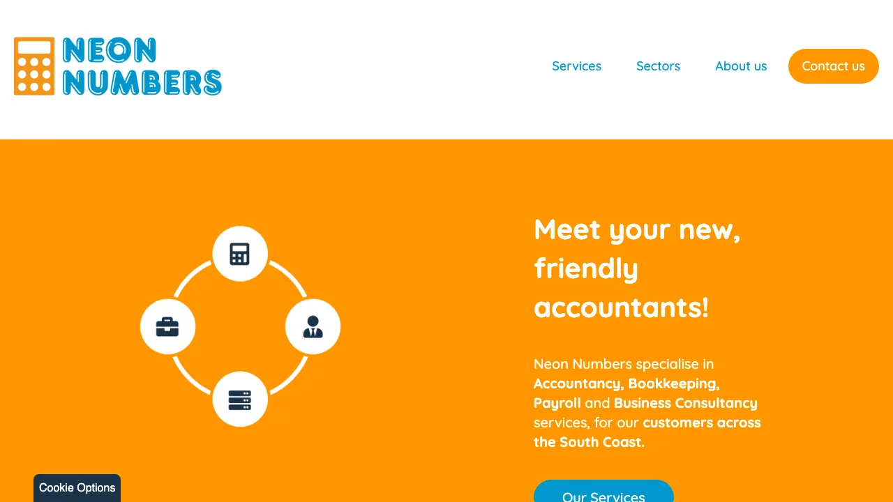 Neon Numbers website preview