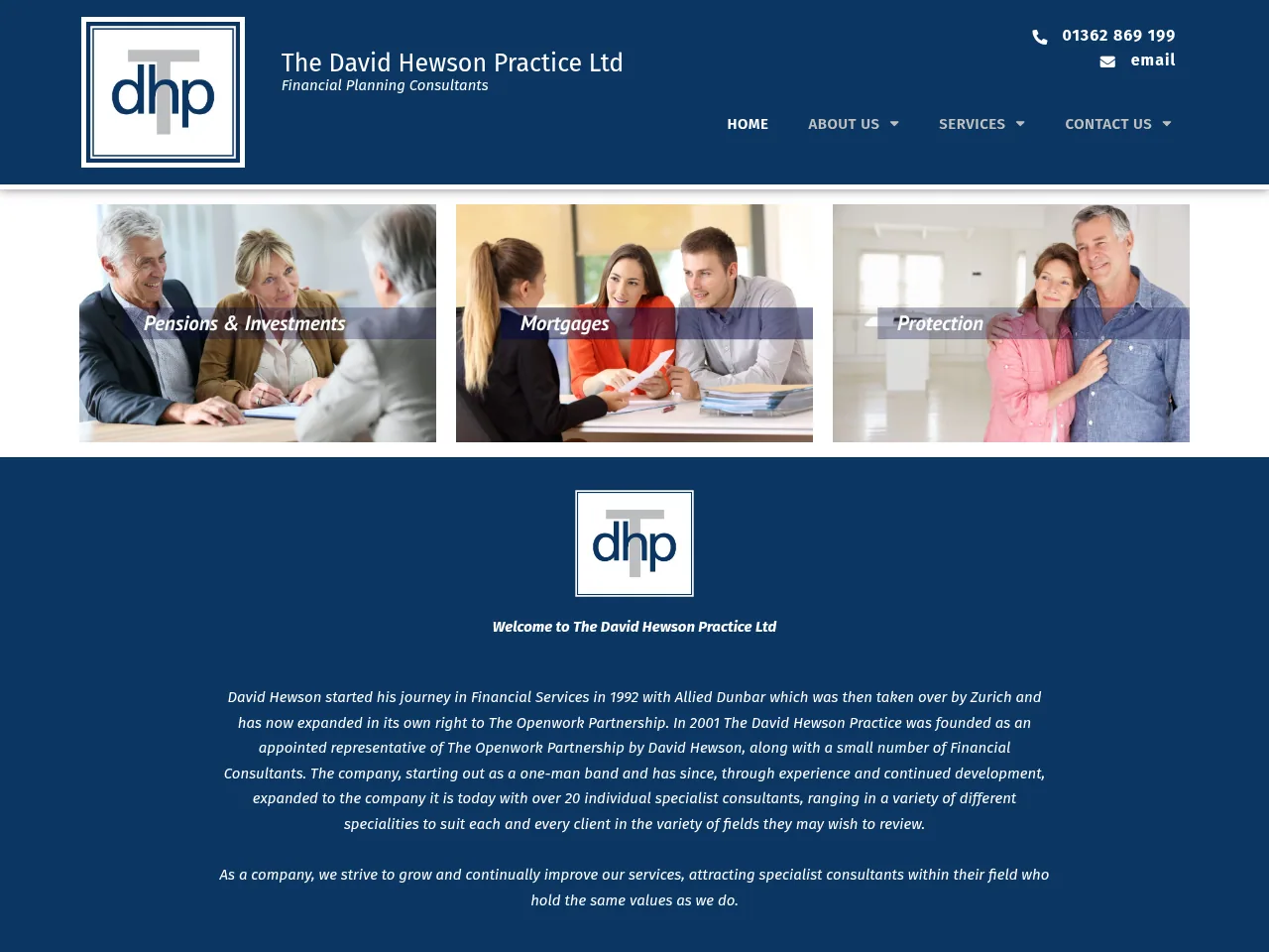 The David Hewson Practice website preview
