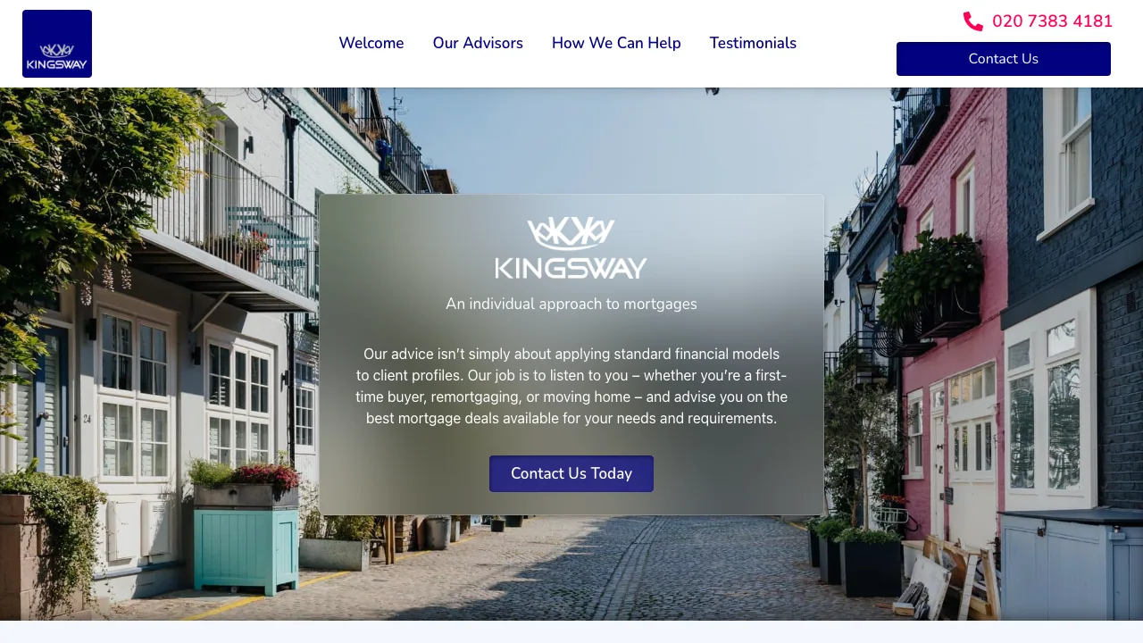 Kingsway Mortgages Ltd website preview