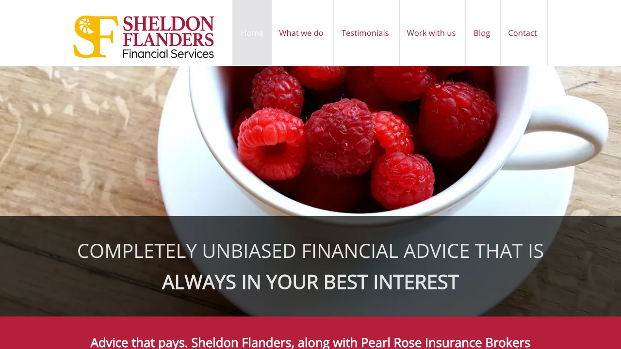Sheldon Flanders Financial Services website preview