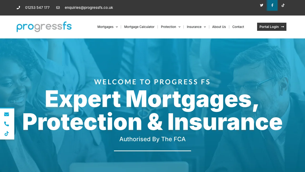 Progress FS website preview