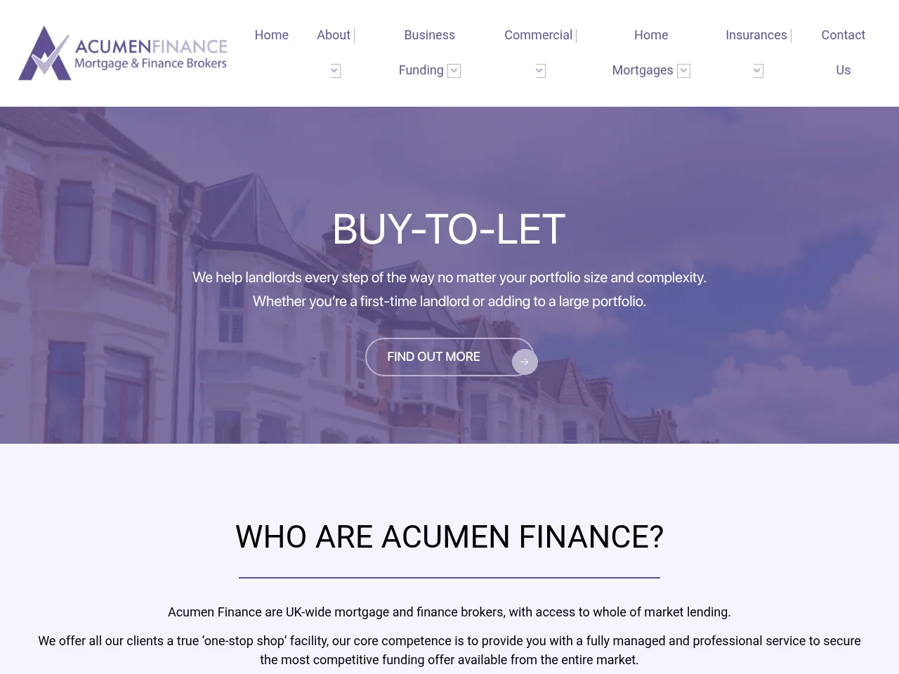 Acumen Finance website preview
