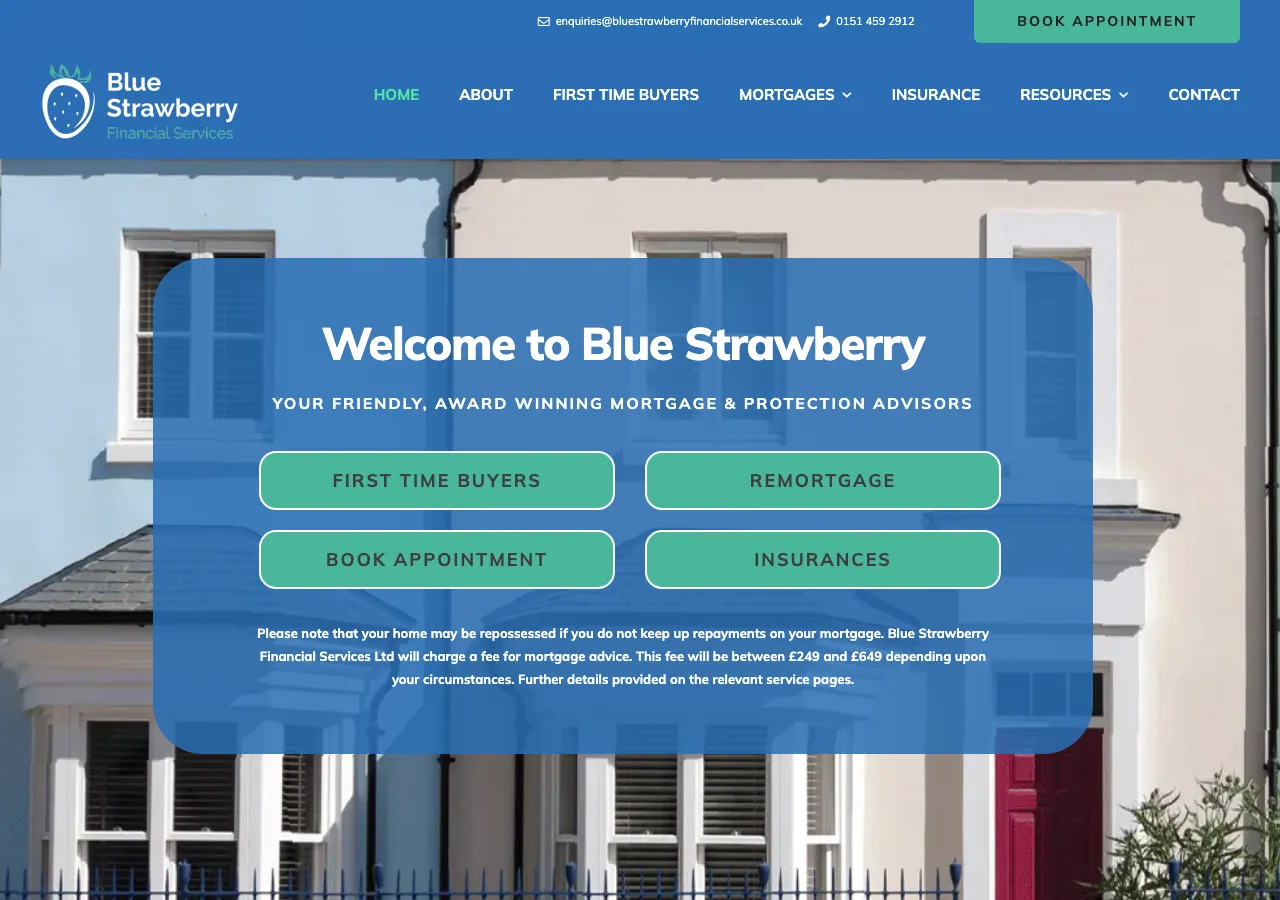 Strawberry Financial website preview