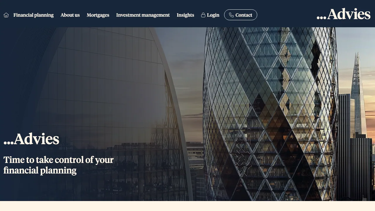 Advies Private Clients website preview
