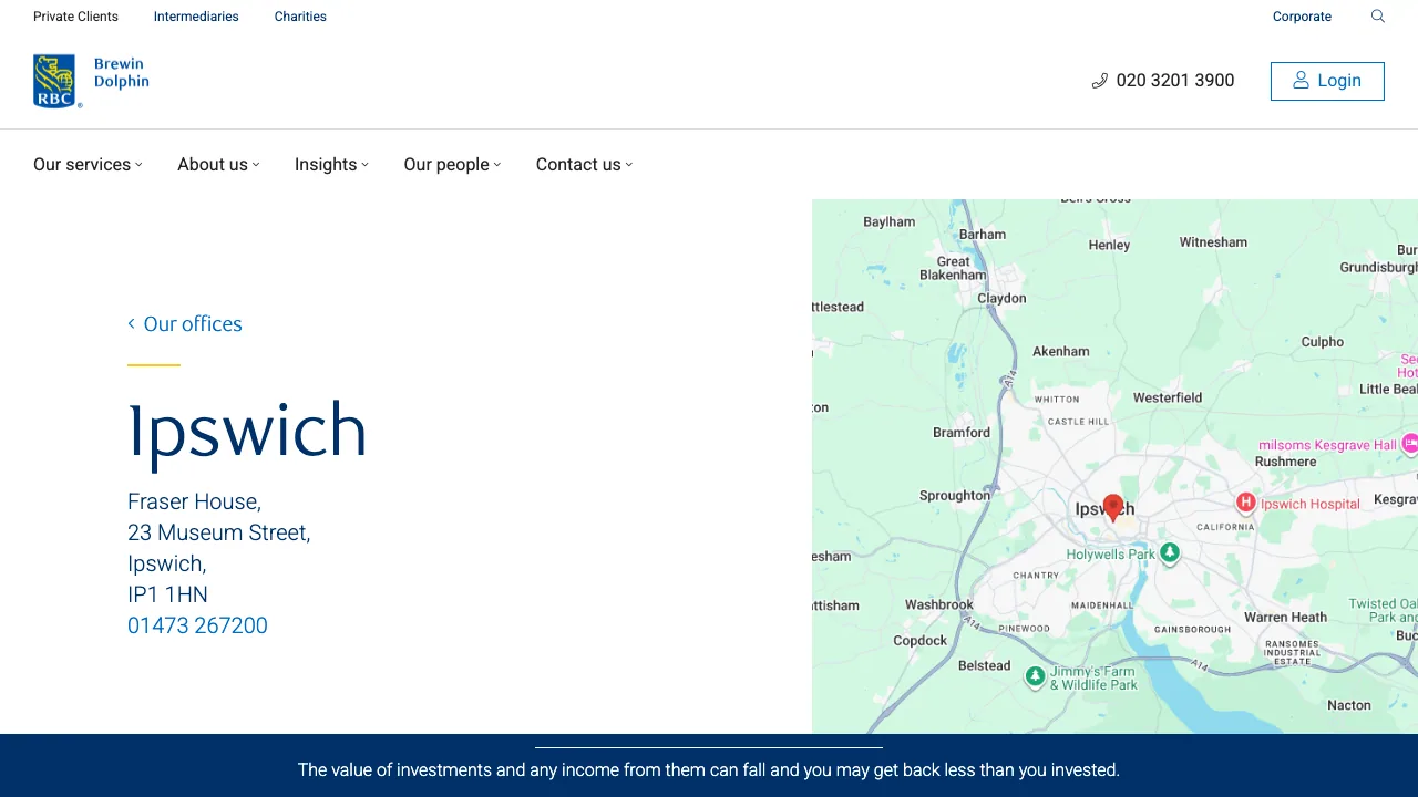 RBC Brewin Dolphin Ipswich website preview