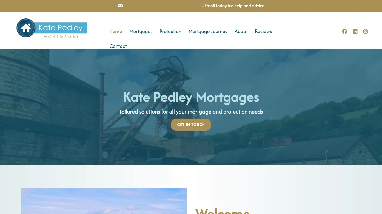 Kate Pedley Mortgages website preview