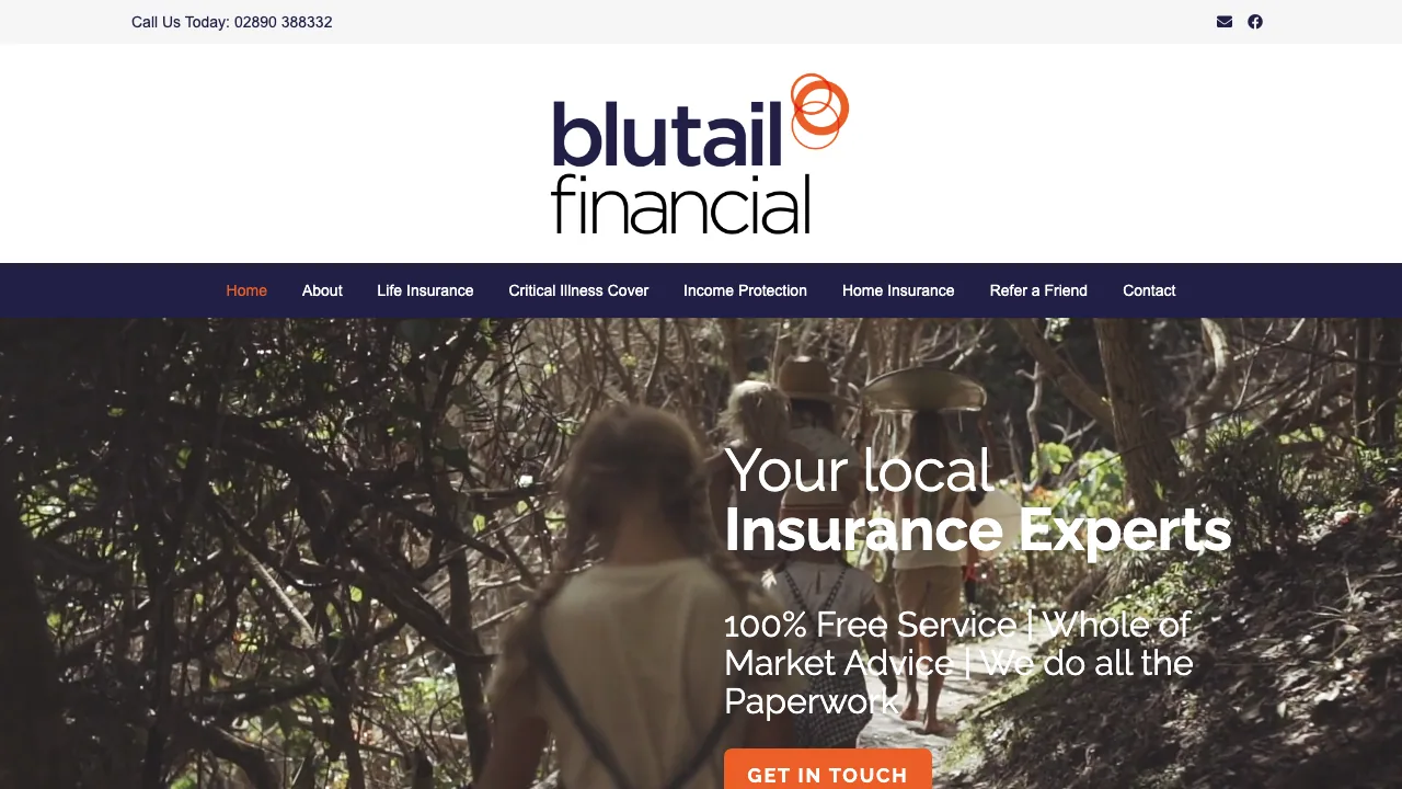 Blutail Financial website preview