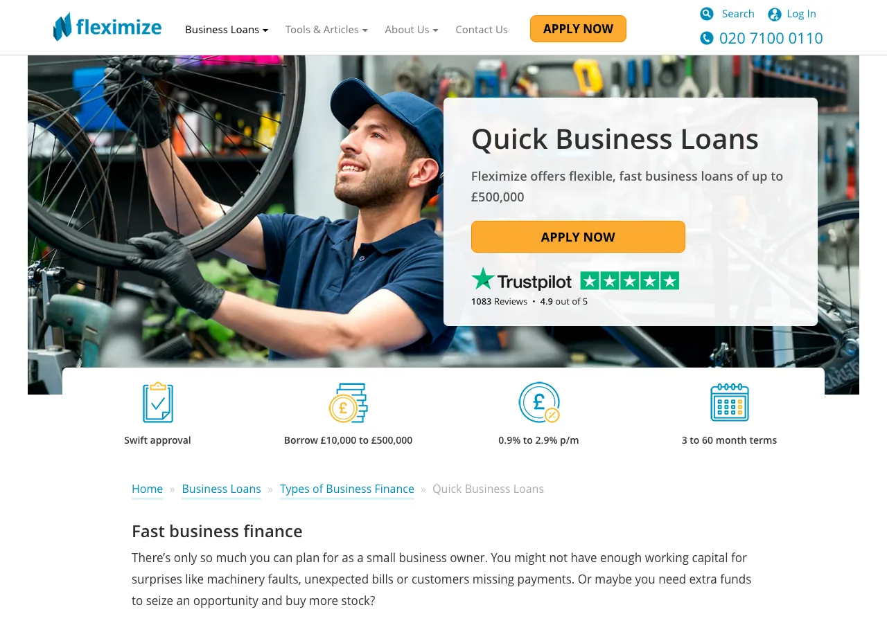 Easy Business Loan website preview