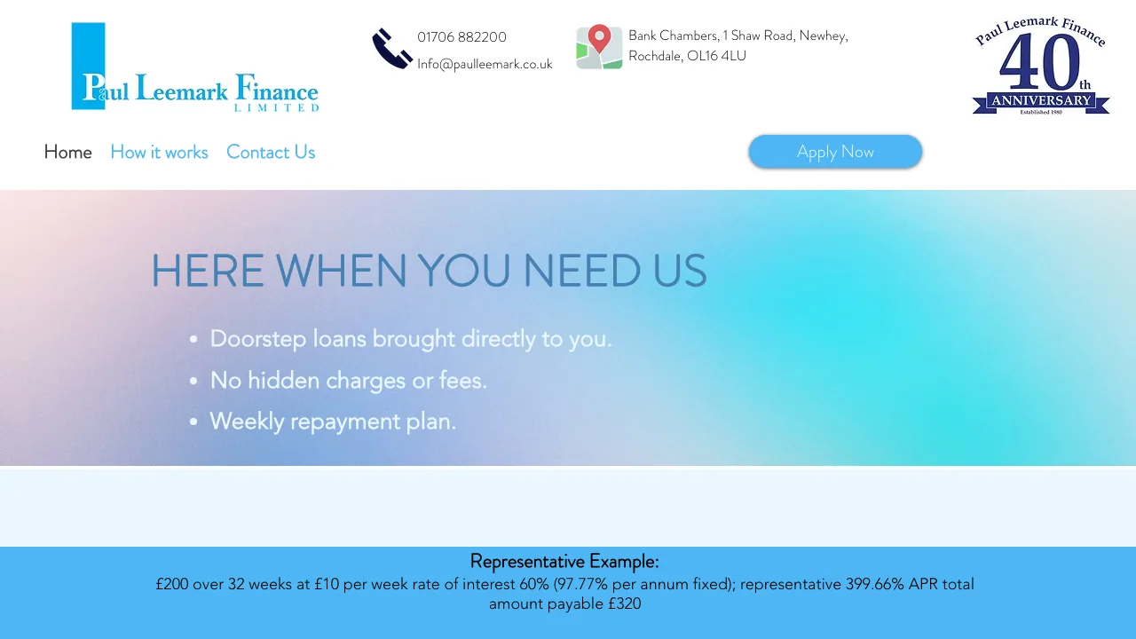 Paul Leemark Finance website preview