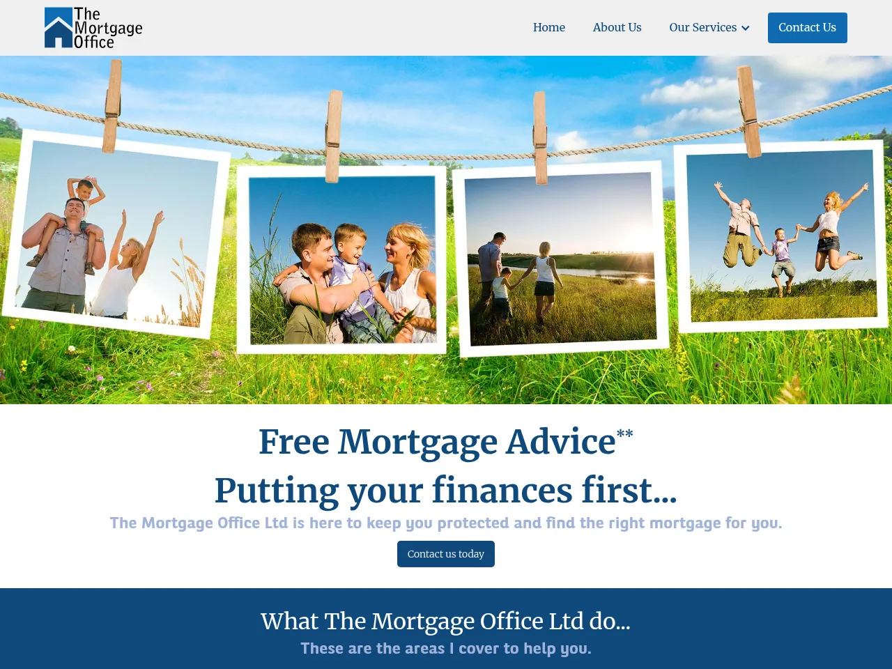The Mortgage Office website preview