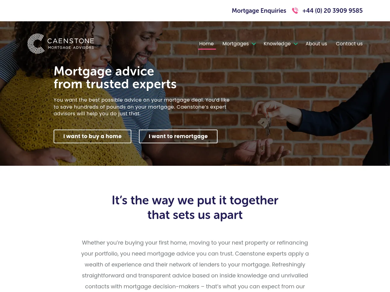 Caenstone Mortgage Advisors website preview