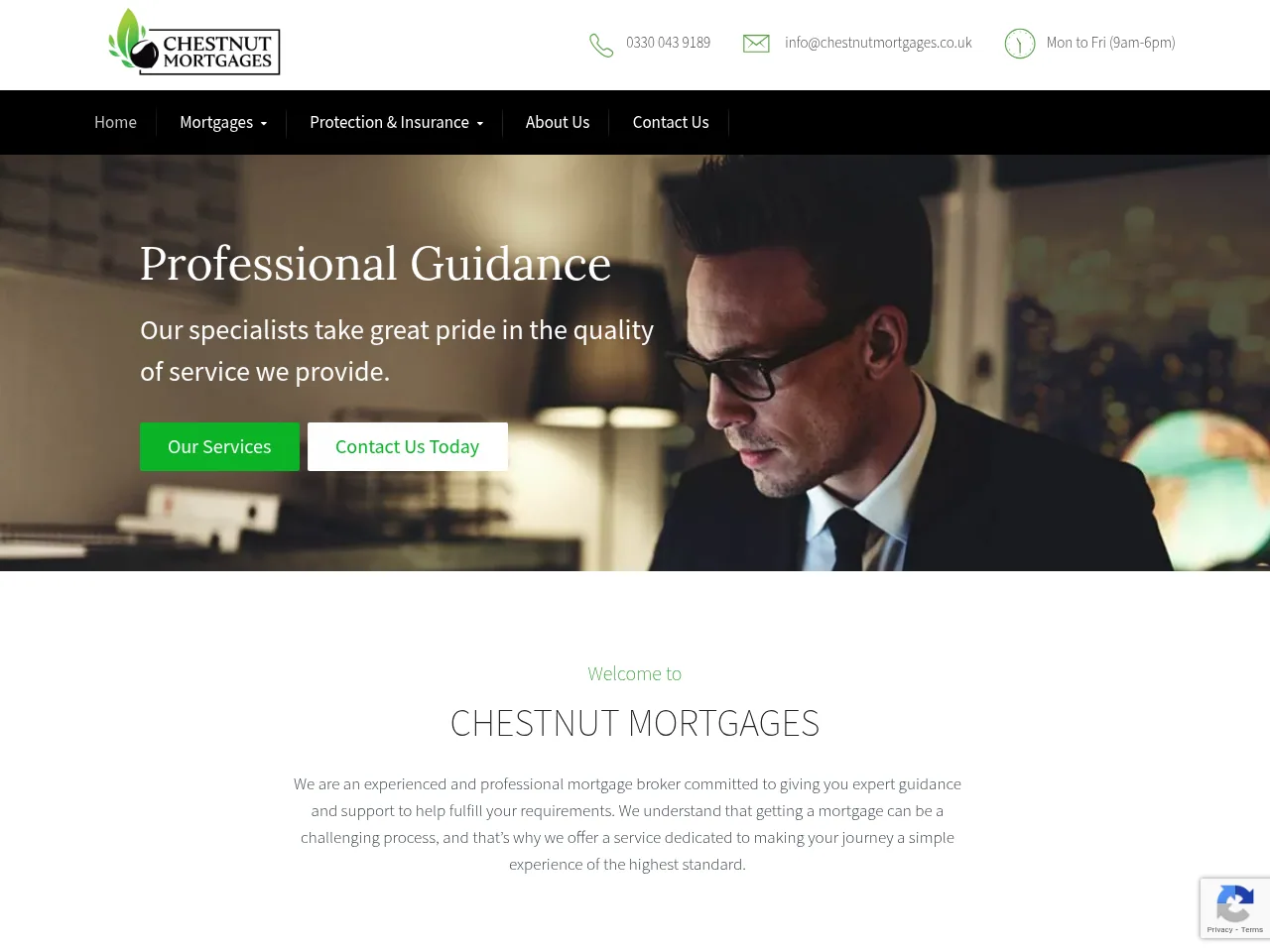 Chestnut Mortgages website preview
