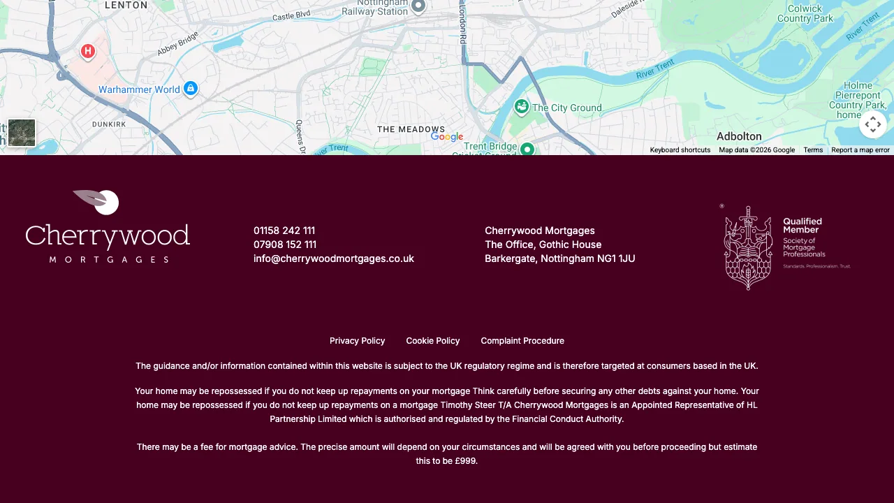 Cherrywood Mortgages website preview