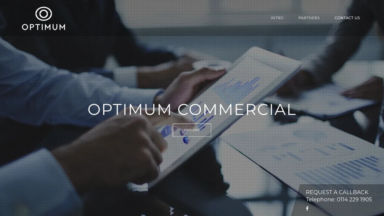 Optimum Commercial website preview