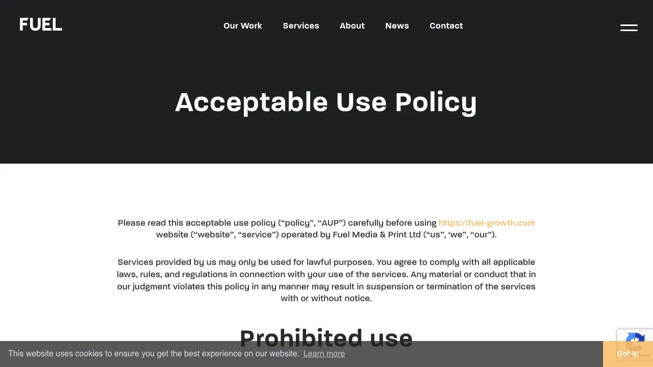 Fuel Communications website preview