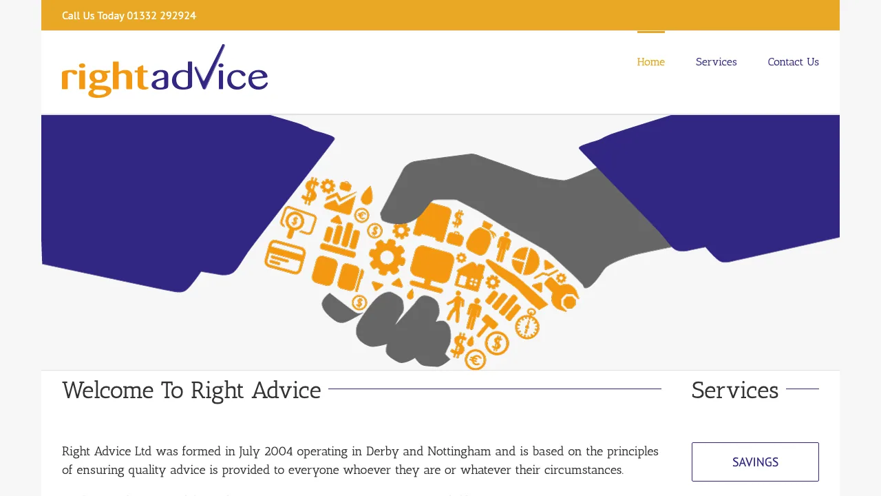 Right Advice website preview