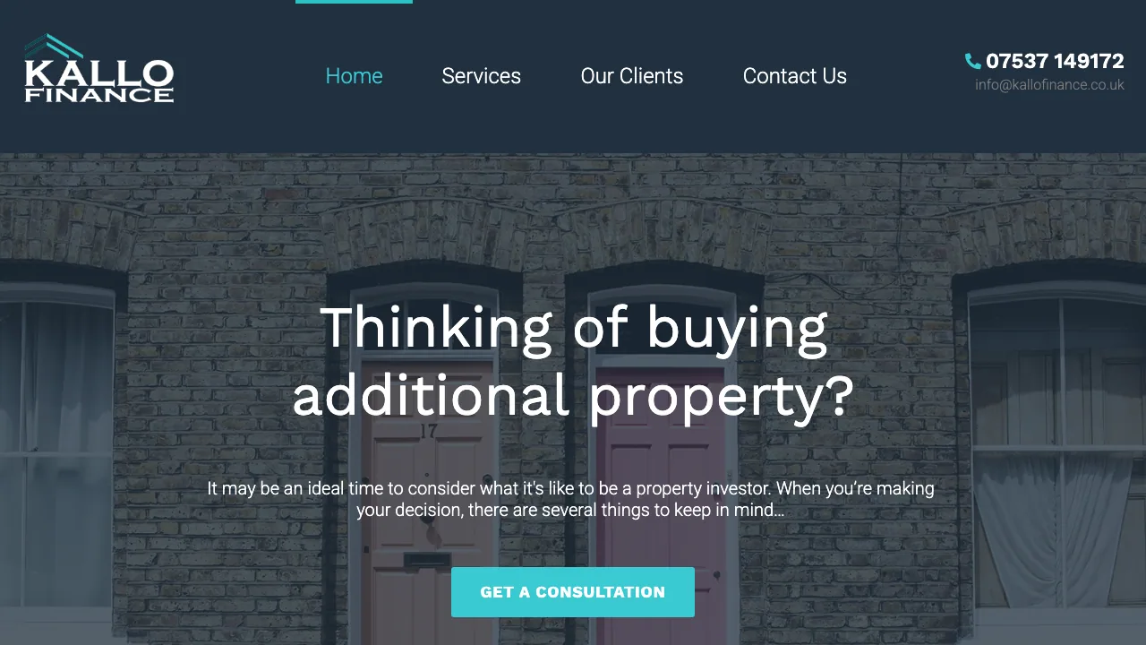 KALLO Finance website preview