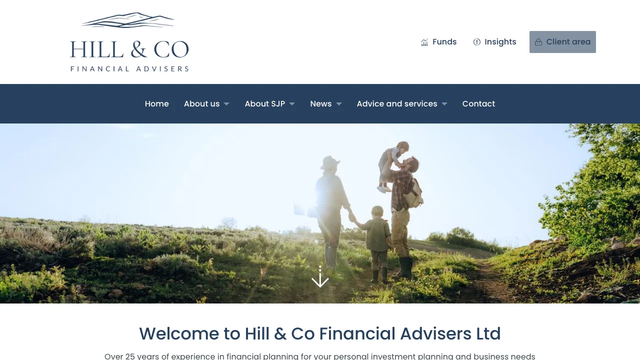 Hill & Co Financial Advisers Ltd website preview