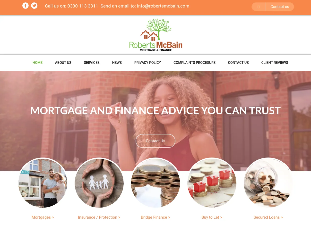 Roberts McBain Mortgage & Finance website preview
