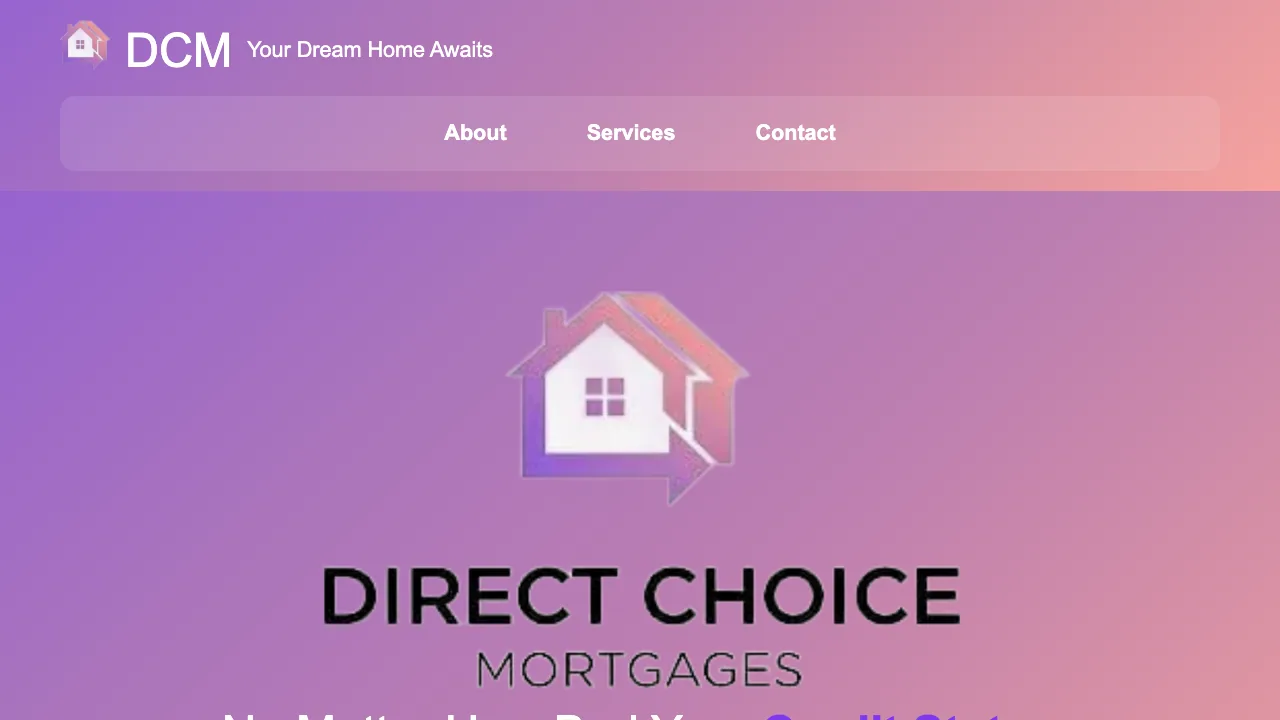 Direct Choice Mortgages website preview