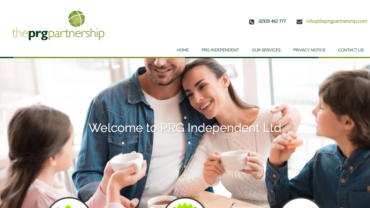 PRG Independent Limited website preview