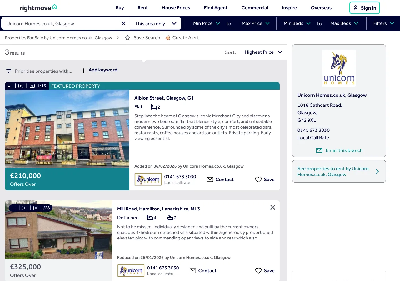 Unicorn website preview