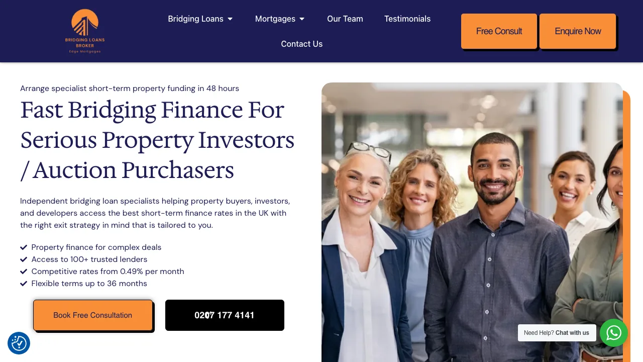 Bridging Loans Broker London website preview