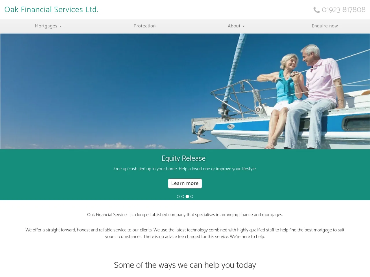 Oak Financial Services website preview