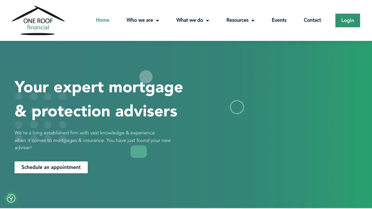 One Roof Financial website preview