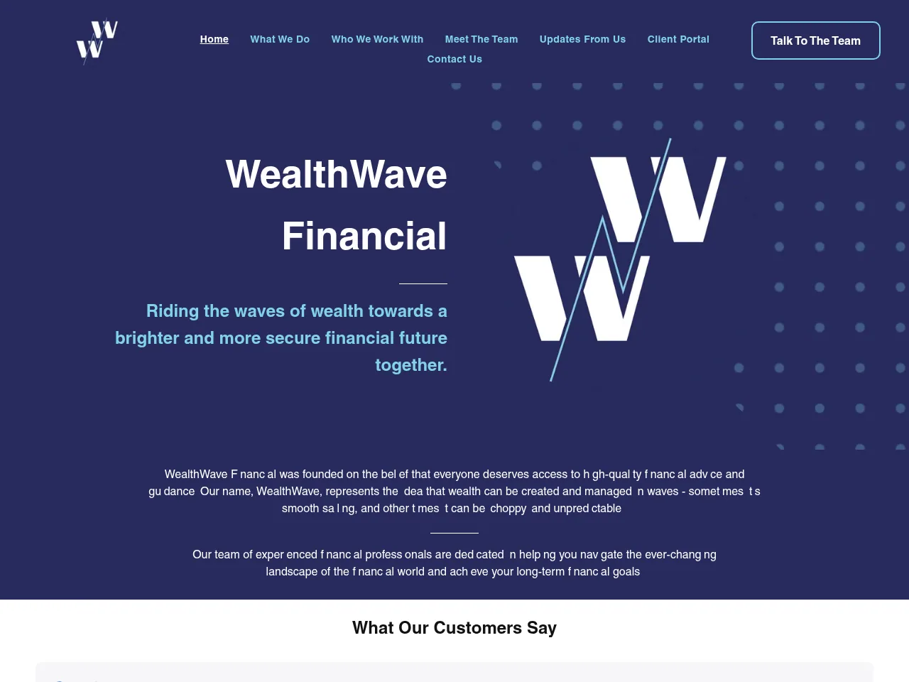 WealthWave Financial website preview