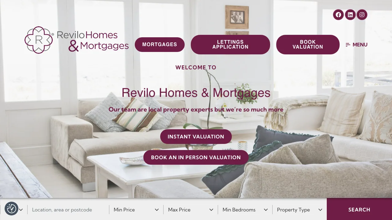 Revilo Homes & Mortgages website preview